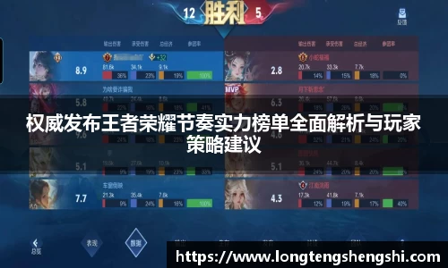 权威发布王者荣耀节奏实力榜单全面解析与玩家策略建议